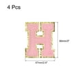 thumbnail image 2 of Uxcell Chenille Letter Patches Iron on Letter Patches Pink Alphabet H 3in Height for Clothing Pack of 4, 2 of 5