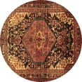 thumbnail image 1 of Ahgly Company Indoor Round Persian Brown Traditional Area Rugs, 5' Round, 1 of 4