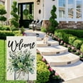 thumbnail image 4 of Spring Eucalyptus Mason Jar Garden Flag 12x18 Inch Double Sided Welcome Burlap Small Yard Flag Green Floral Design Perfect for Welcoming Guests in Style, 4 of 6