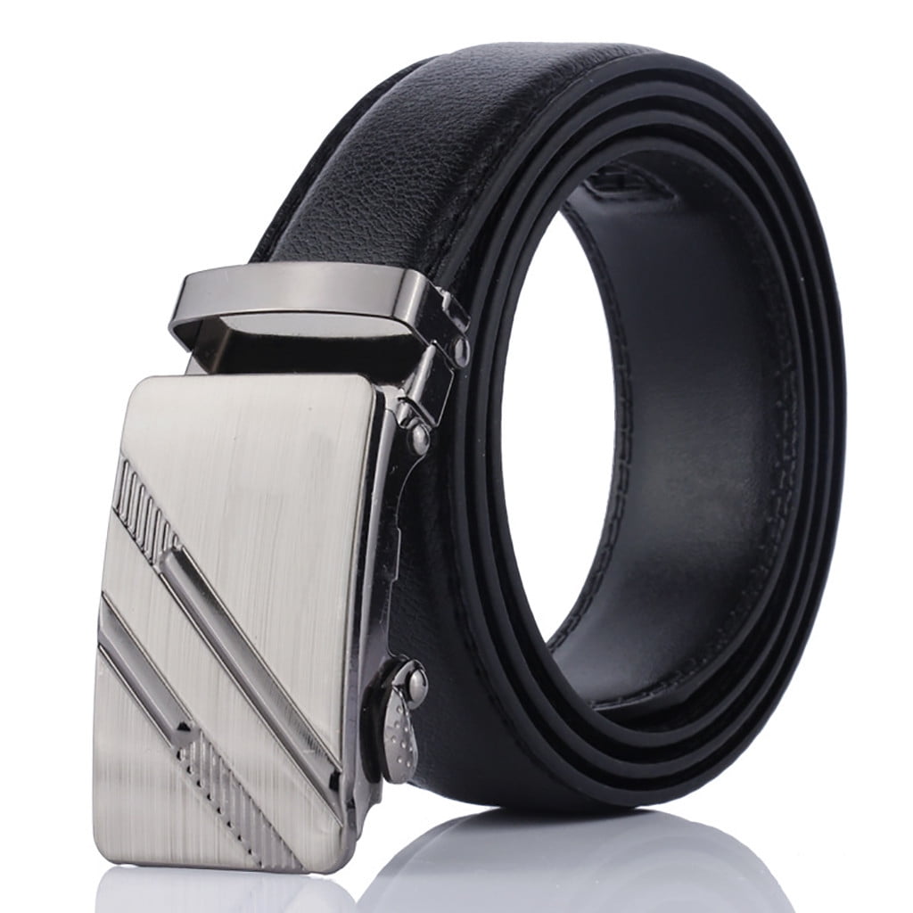 Black Casual Leather Belt Men’s Belt Automatic Buckle Casual Youth