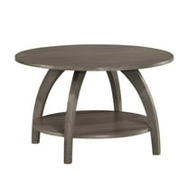 Convenience Concepts Aldrin Coffee Table with Shelf in Gray Wood Finish