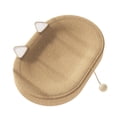 thumbnail image 4 of Cama rascadora para gatos, nido para dormir para gatitos, cama multiusos para mascotas, tablero rascador ovalado para pulir las , para gatitos con orejas, 4 of 8