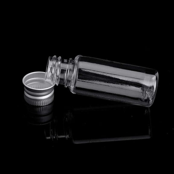 UPOUART Set of 5 Small Clear Plastic Bottles with Leak-Proof Screw Caps for Travel, Cosmetics, and Essential Oils Storage