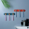 thumbnail image 3 of Naierhg Wall Mounted Hanging Toothbrush Storage Rack Bathroom Punch Free Wash Cup Holder, 3 of 8