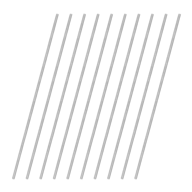 Uxcell 10-Pack Fully Threaded Rod, M3x190mm 304 Stainless Steel Right Hand Thread Bar Studs Metric Threaded Screw