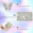 thumbnail image 3 of 8Pcs Crystal Stickers for Cars, Bling Rhinestone Paw Decals, Bulk Crystal Stickers Suitable for Women Car Bumper Window Laptops Decoration (Butterfly), 3 of 5