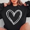 thumbnail image 3 of Zorckvet Women Valentine's Day Pullover Sweatshirts Heart Print Sweater Tops Long Sleeve Crewneck Shirts Fashion Loose Blouse Teen Girls Sweatshirt, 3 of 6