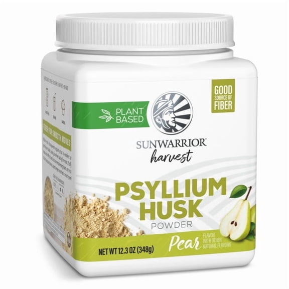 Sunwarrior Harvest Organic Psyllium Husk Powder Fiber Supplement for Digestive Health, 348.6g