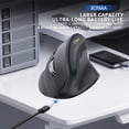 thumbnail image 5 of JOMAA RGB Backlit Wireless Vertical Mouse Bluetooth 5.0 2.4G Ergonomic 4000DPI 6 Mute Buttons for MacBook Tablet Laptops, 5 of 9