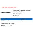 thumbnail image 2 of Clutch Hose - Compatible with 1980 - 1986 Nissan 720 RWD 1981 1982 1983 1984 1985, 2 of 2