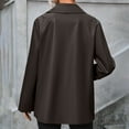 thumbnail image 5 of TYGHBN Women's Solid Double Suit Jacket PU Leather Jacket Coat Womens Winter Vests Outerwear Light Coat for Women A Line Jacket Jackets for Women Warm Womens Winter Coat Wool plus Size Fitted Jacket, 5 of 7