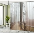 thumbnail image 5 of Ambesonne Nature Shower Curtain, Forest in Foggy Morning, 69"Wx75"L, Grey Brown, 5 of 5