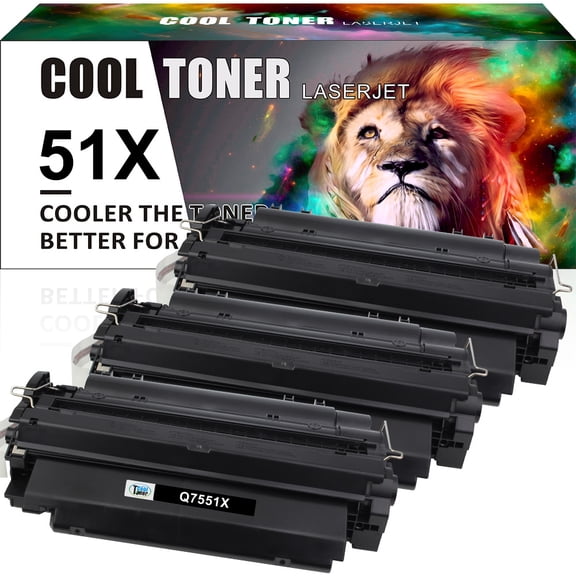 Cool Toner Compatible Toner Replacement for HP Q7551X 51X for Laserjet M3027 MFP M3035 MFP P3005 (Black, 3-Pack)