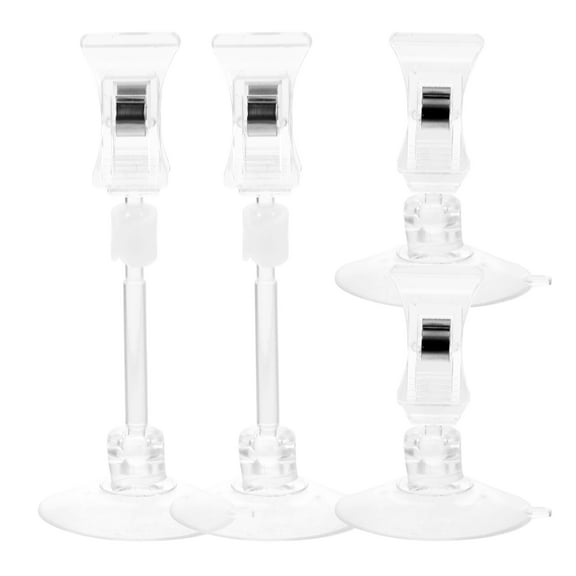 IBASETOY 4pcs Car Card Holder Clip Transparent ABS Car Accessories Simple and Elegant Appearance