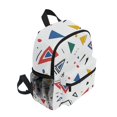 thumbnail image 2 of FORMRS School Backpack with Front Zippered Pocket 12" Student Travel Daypack, Colorful Geometric, 2 of 6