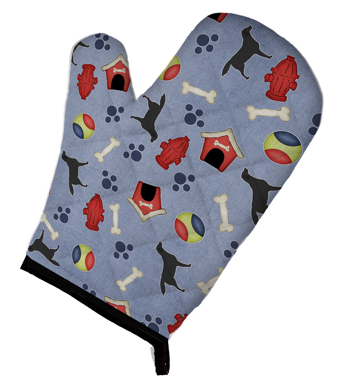 black labrador oven gloves