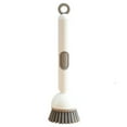 thumbnail image 1 of Adjustable Cleaning Brush With Liquid Dispenser Extendable Handle Refillable PET Scrub Head Smooth Soap Dispensing Non Scratch Ideal For Kitchen Cookware Cleaning Tool, 1 of 4
