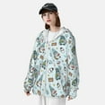 thumbnail image 4 of Picia Winter Wonderland Light Blue Women's Men's UPF 50+ Sun Protection Hoodie Shirt Long Sleeve SPF Fishing Outdoor UV Hiking Lightweight Shirts-Large, 4 of 9