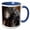 Blue/White, variant on 3drose, Adorable Portrait of a Parrot Animal Photography, 11oz Two-tone Red Mug