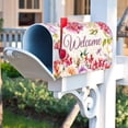 thumbnail image 5 of Welcome Pink Flower Mailbox Covers Magnetic Post Box Cover Wraps Oversized 25.5x21 Inches for Garden Yard Decor, 5 of 6