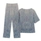 thumbnail image 4 of Puntoco Conjunto de traje de dos piezas con cuello redondo y manga corta estampado de verano para mujer Puntoco Puntoco-2555, 4 of 4