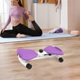 thumbnail image 6 of Purple Waist Twister Machine Exercise, Adjustable Ab Twist Board Resistance Bands & Handrails, Ab Workout Machine for Home Gym, Core Strength Training Equipment with 330 lbs Weight Capacity, 6 of 21