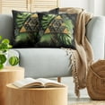 thumbnail image 5 of Ambesonne Monstera Throw Pillow Cover 2 Pack, Abstract Boho Mystery Art, 20", Fern Green Pale Brown, 5 of 7