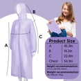 thumbnail image 2 of Rain Ponchos for Adults Reusable Rain Coats with Hood and Drawstring Thicken Ponchos Waterproof for Women Man, 2 of 5