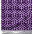 thumbnail image 1 of Soimoi Purple polyester Crepe Fabric Triangular Arrow Decor Fabric Printed Yard 42 Inch Wide, 1 of 3