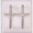 thumbnail image 2 of "Woman Huggie Hoop Earrings 2Ct Round Cut Diamond 14K White Gold Plated", 2 of 4