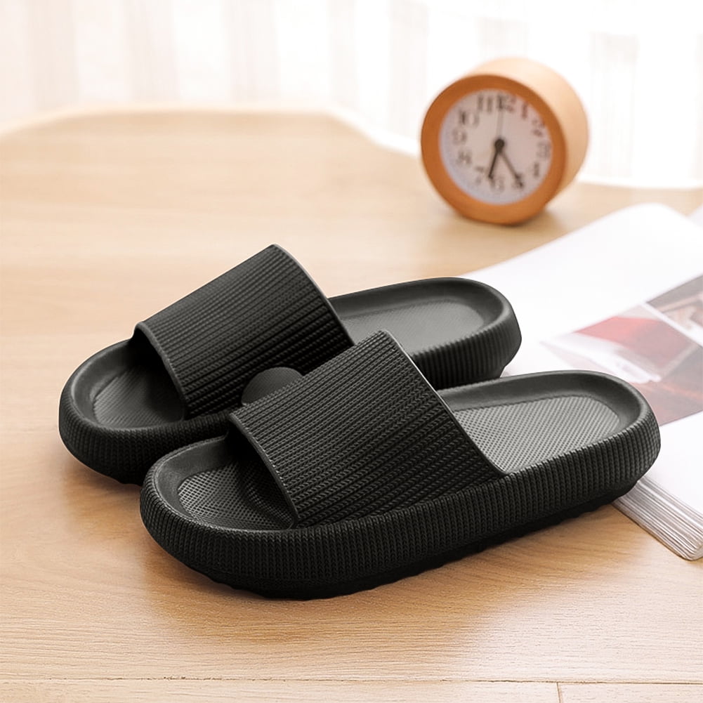 Kepooman Womens Mens Non-Slip Massage Thick Sole Slippers for Indoor Outdoor, 6-10, Black Kepooman Womens Mens Non-Slip Massage Thick Sole Slippers for Indoor Outdoor, 6-10, Black
