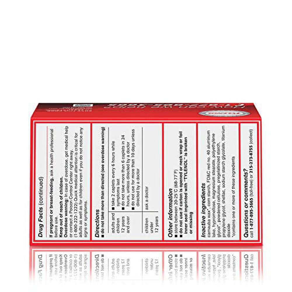 Tylenol Extra Strength Caplets with 500 mg Acetaminophen, Pain Reliever & Fever Reducer, 225 ct