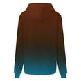 thumbnail image 4 of Dazajoo Plus Size Sweatshirts for Women Long Sleeve Oversized Gradient Color Pullover Hoodies with Pocket 2024 Winter Womens Loose Drawstring Hooded Tops Deals of Today,Brown,M, 4 of 5