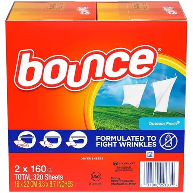 Bounce X 320 Hojas Suavizantes