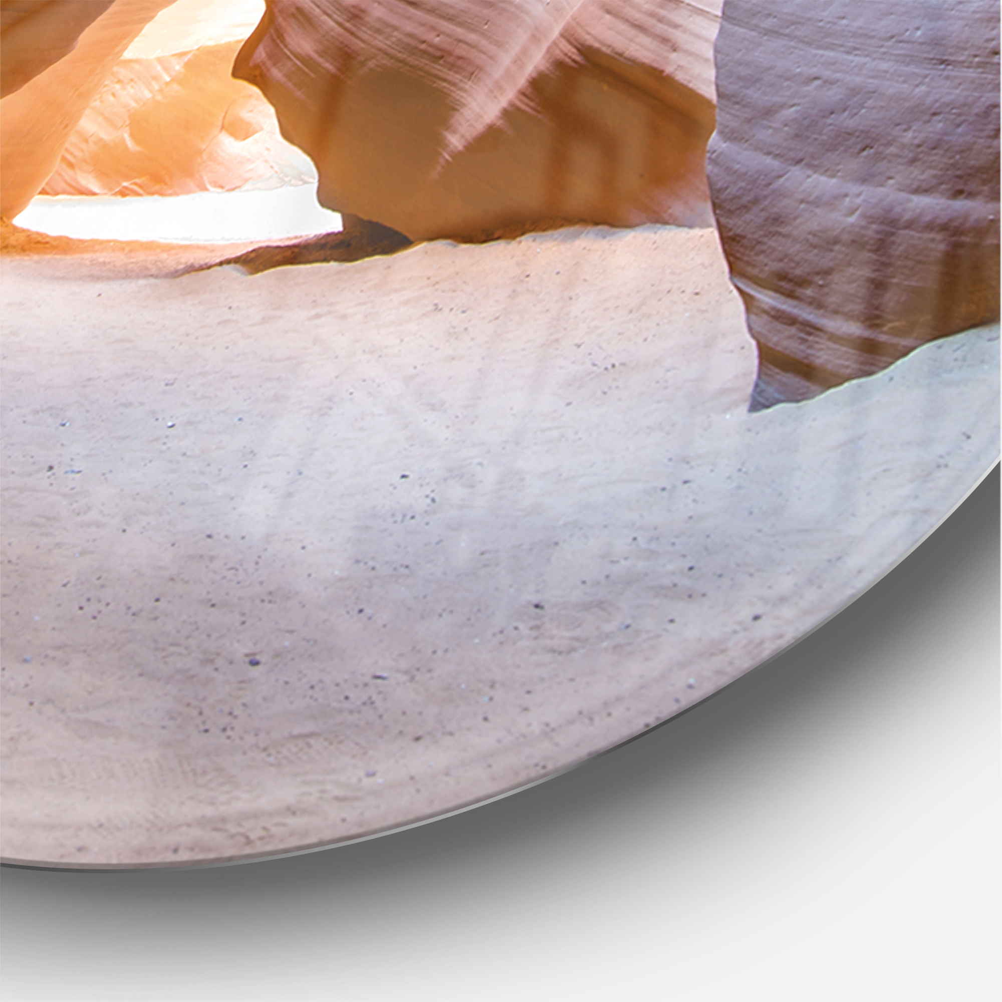 Designart 'Antelope Canyon Glow Inside ' Modern wall clock
