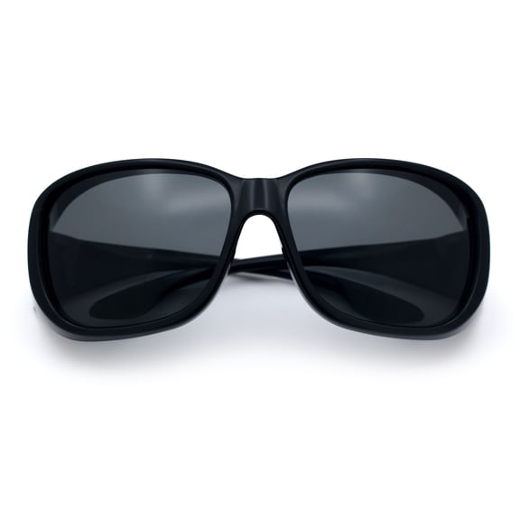 Polarized Extra Oversized All Black Fit Over Driving Sunglasses