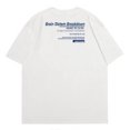thumbnail image 2 of VBARHMQRT Chandail à Épaules Dénudées Homme Décontracté Doux et Confortable Petit T-Shirt en Coton Imprimé avec Col Rond et Manches Courtes Blanc, 2 of 8
