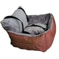 thumbnail image 1 of Asiento para Perros Y Gatos, Asiento Elevador Tipo Nido, Correa de Seguridad, Reposabrazos para Portador de Mascotas, Lavable, Antideslizante, Portáti Marrón, 1 of 8