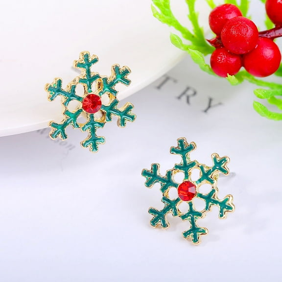 Masteelf 12pcs Christmas Theme Earrings Lovely Ear Ear Accessories Casual Jewelry Xmas Gift Party Ear Ornament for Women Ladies ( Stylish)