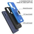 thumbnail image 3 of CoverON for Motorola Moto G Pure Case, Kick Stand Ring Credit Card Slot Rugged Phone Cover Magnetic Holder, Blue, 3 of 10