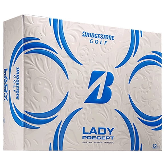 Pelotas de golf Bridgestone Lady Precept 2021 blancas, paquete de 12