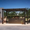 thumbnail image 3 of Grill Gazebo 6'x12' with Side Shelf, Hardtop Grill Canopy with Bottle Opener & Hooks, Sturdy Rustproof Frame for Backyard Garden Patio, Black, 3 of 9