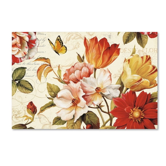 Trademark Fine Art "Poesie Florale III" Canvas Art by Lisa Audit