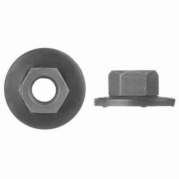 Flange Nut, M8-1.25, Steel, Not Graded, Phosphate, 10 mm Hex Ht, 25 PK(5916XPK)