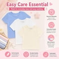 thumbnail image 2 of Btween Active Girls T-Shirts 3 Pack – Short Sleeve Ribbed Crewneck Tees, Soft Stretch Casual Everyday Tops for Girls, 2 of 7