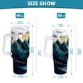 thumbnail image 6 of Yayeee 40oz Stainless Steel Tumbler with Straw and Handle Double-Wall Insulated Travel Water Bottle, Blue Mountains, 6 of 8
