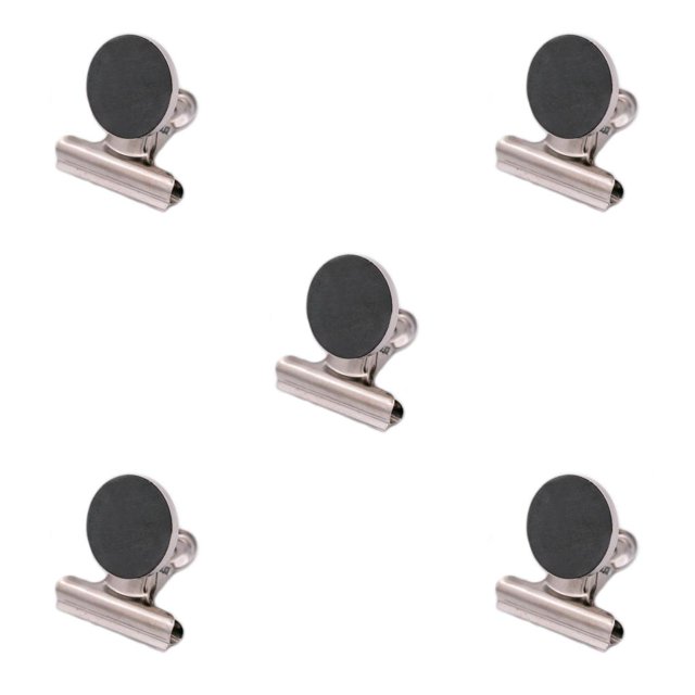 Ounissouiy Clip Mensaje 3cm Clip Metal Nevera Clip Pared Memo Creativo Refrigerador Imán plateado Nota Base Titular Type2 NO2