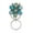 1pc, variant on Turquoise Inlaid Bag Clip Key Holder Bohemian Style Flower Design Key Finder Car Keychain Hook Purse Accessories