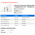 thumbnail image 2 of Automatic Transmission Kickdown Cable - Compatible with 1975 - 1978 GMC C15 1976 1977, 2 of 2