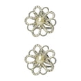 thumbnail image 3 of Sonducket Bufanda anillo elegante chal Clip oro plata bufandas hebilla con diamantes de imitación estilo moderno Heronsbill regalos para mujeres plata 2piezas, 3 of 6